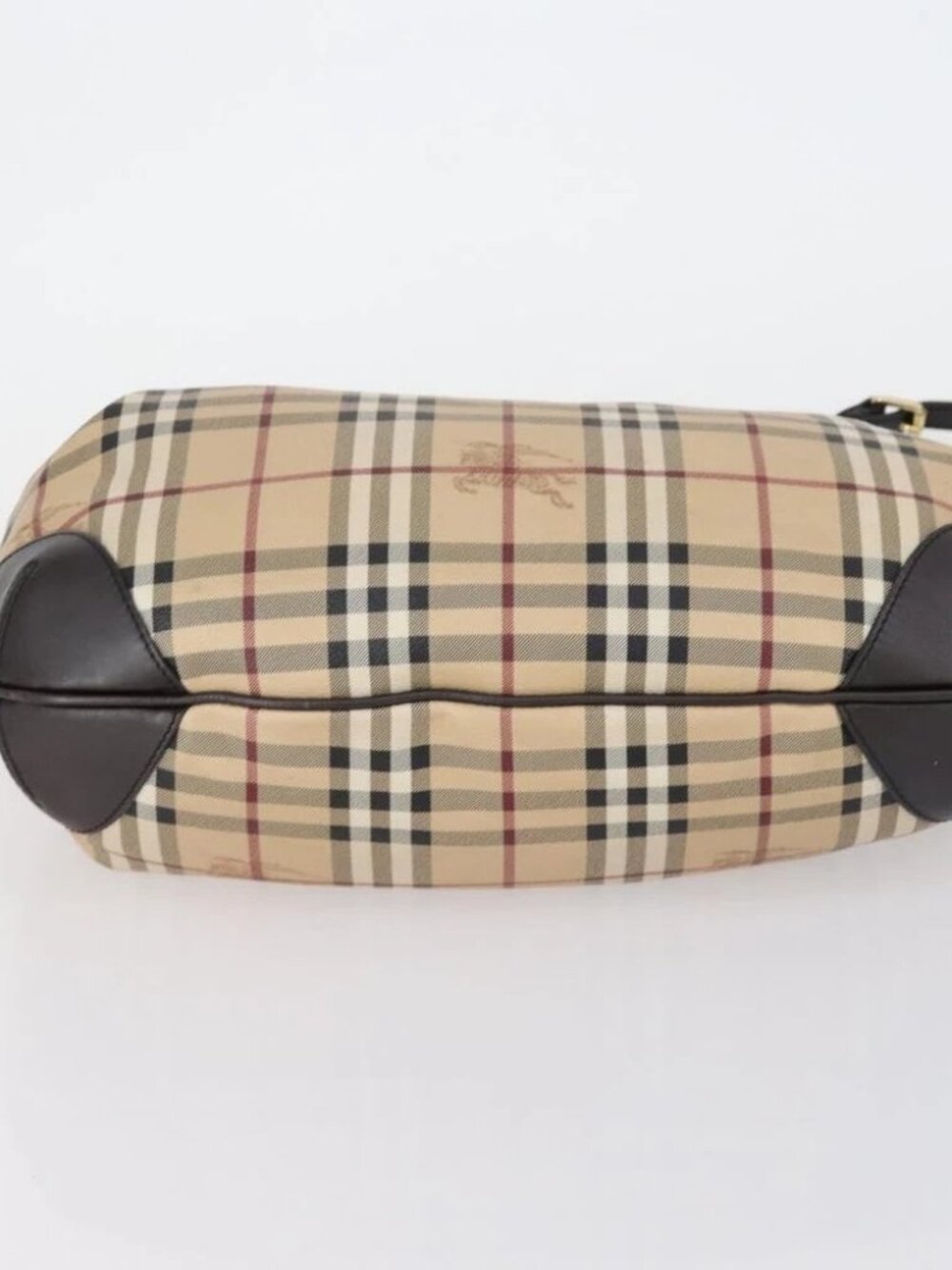 BURBERRY Nova Check Shoulder Bag PVC 2way Beige Gold - Picture 6 of 16
